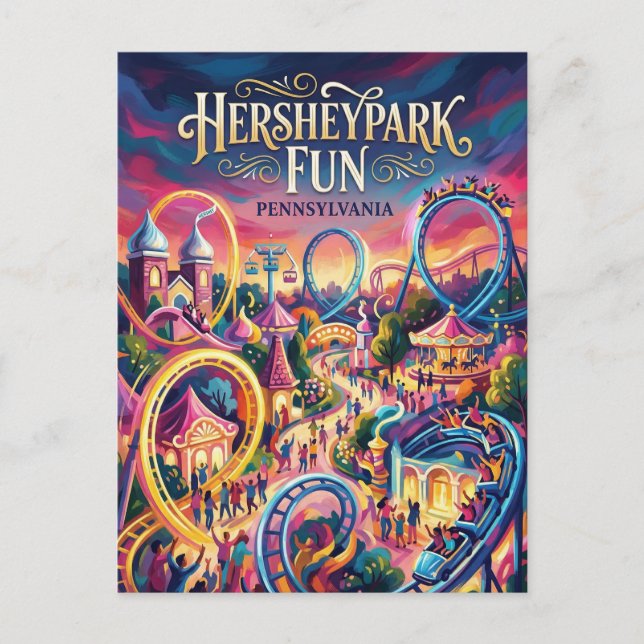 Cartão Postal Hersheypark Pensilvânia (Frente)