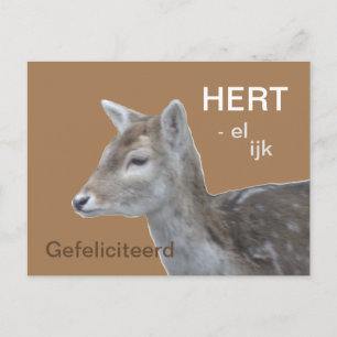 Cartão Postal HERTelijk Gefeliciteerd Verjaardags Briefkaart