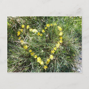 Cartão Postal Herz aus Blumen