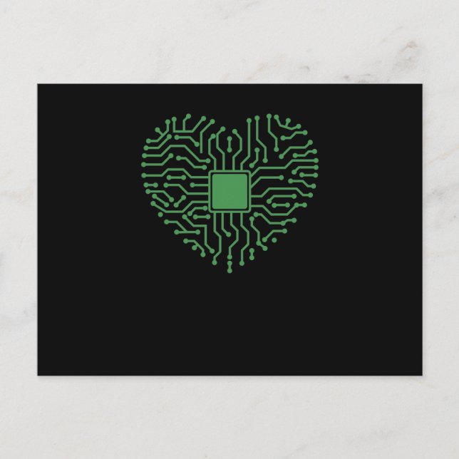 Cartão Postal Herz aus Elektronik Beruf Technik Strom (Frente)