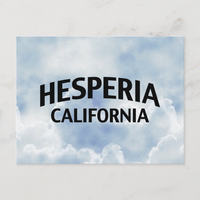 Cartão Postal Hesperia California (Frente)