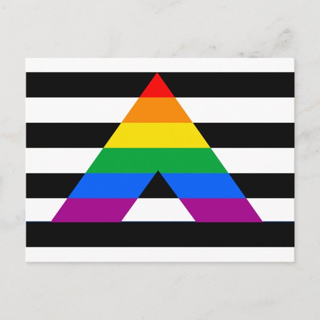 Cartão Postal Hetero Ally Pride (Frente)