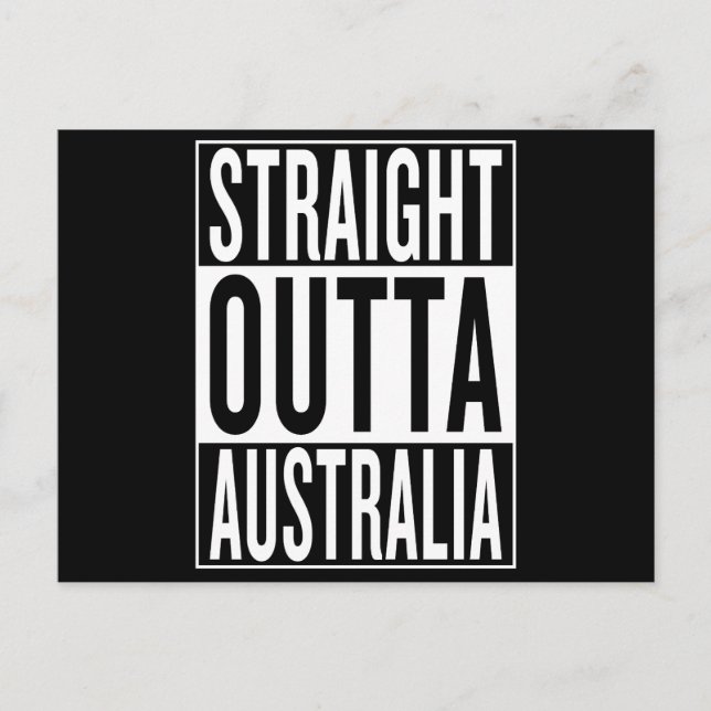 Cartão Postal hetero fora da Austrália (Frente)