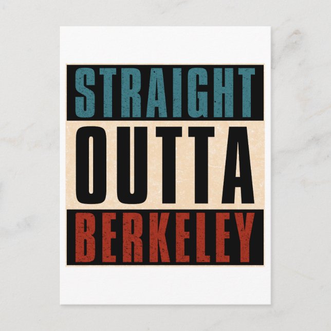 Cartão Postal Hetero Outta Berkeley California CA (Frente)