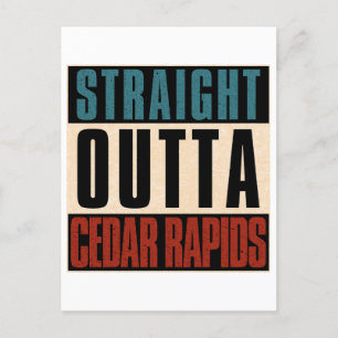 Cartão Postal Hetero Outta Cedar Rapids Iowa IA