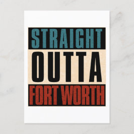 Cartão Postal Hetero Outta Fort Wort Texas TX EUA