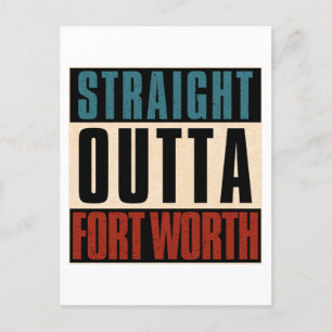Cartão Postal Hetero Outta Fort Wort Texas TX EUA