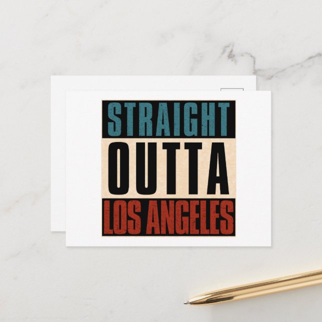 Cartão Postal Hetero Outta Los Angeles California CA EUA (Frente/Verso In Situ)