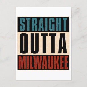 Cartão Postal Hetero Outta Milwaukee Wisconsin WI