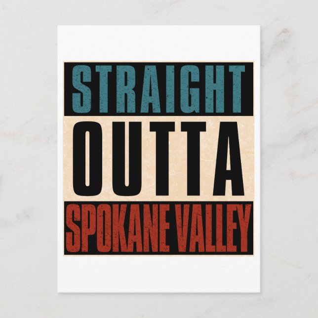 Cartão Postal Hetero Outta Spokane Valley Washington (Frente)