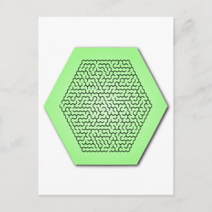 Cartão Postal Hexagon Maze