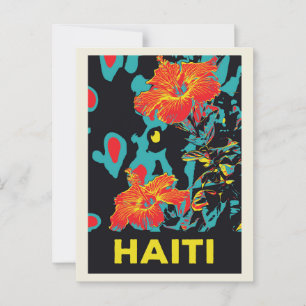 Cartão Postal hibisco típico do caribe no Haiti