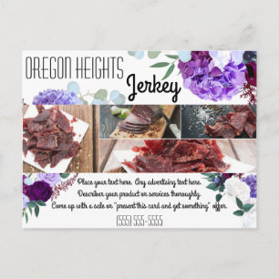 Cartão Postal Hibiscus da Lavanda da placa de publicidade comerc