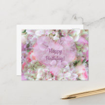 Hidrínea e Rosas - Buquê de vinheta em óleo