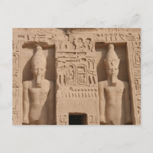 Cartão Postal hieróglifos do simbel da abu