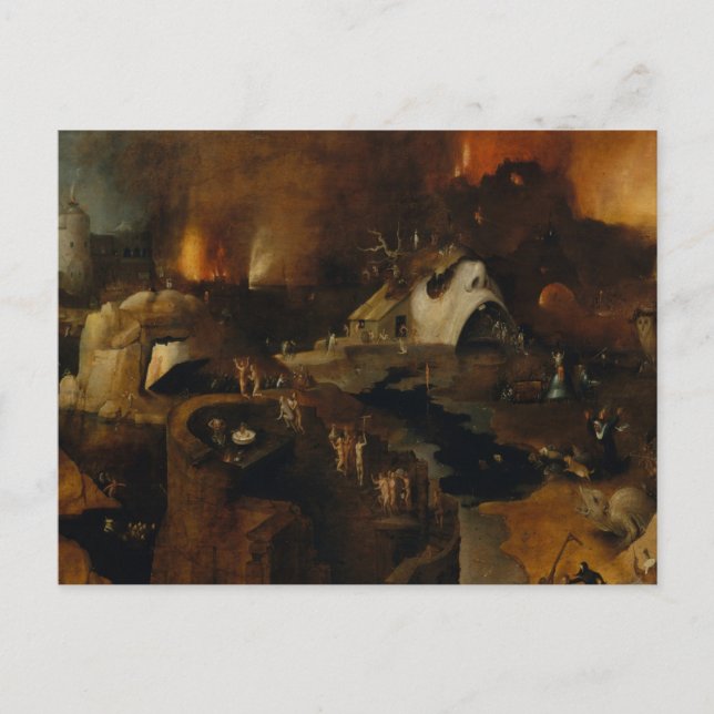 Cartão Postal Hieronymus Bosch - Descida do Cristo no Inferno (Frente)