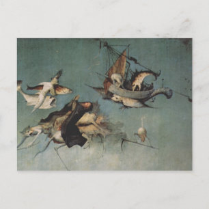Cartão Postal Hieronymus Bosch que pinta a arte
