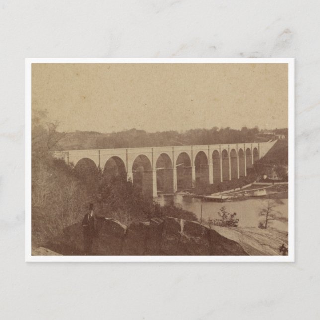 Cartão Postal High Bridge, Harlem, perto de Nova Iorque (Frente)