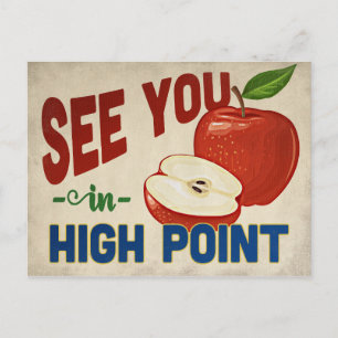 Cartão Postal High Point North Carolina Apple - Viagens vintage