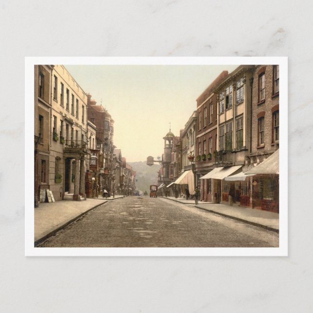 Cartão Postal High Street, Guildford, Surrey, Inglaterra (Frente)