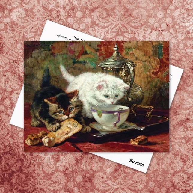 Cartão Postal High Tea Cats Henriëtte Ronner-Knip (Criador carregado)
