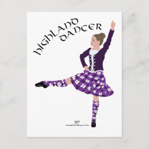 Cartão Postal Highland Dancer Purple