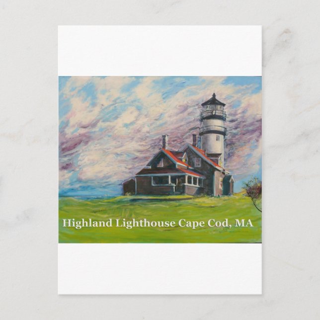 Cartão Postal Highland Lighthouse Cape Cod, MÃES (Frente)