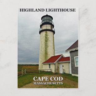 Cartão Postal Highland Lighthouse, Massachusetts Postcard