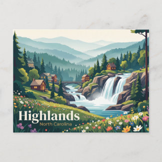 Cartão Postal Highlands, Carolina do Norte EUA