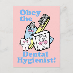Cartão Postal Higienista Dental Engraçado