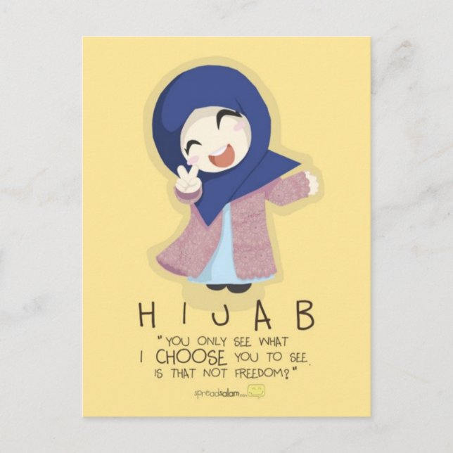 Cartão Postal Hijab é Liberdade (Frente)