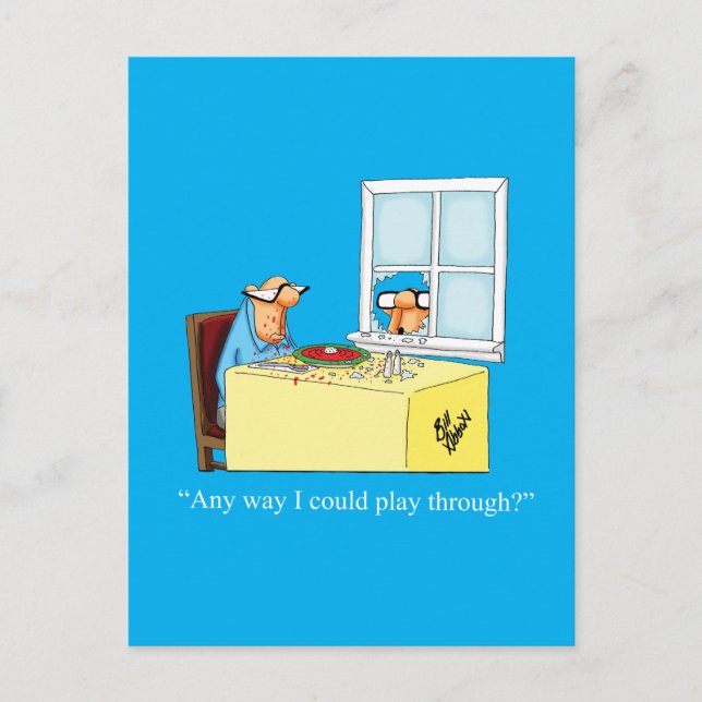 Cartão postal Hilariante Golf Humor (Frente)