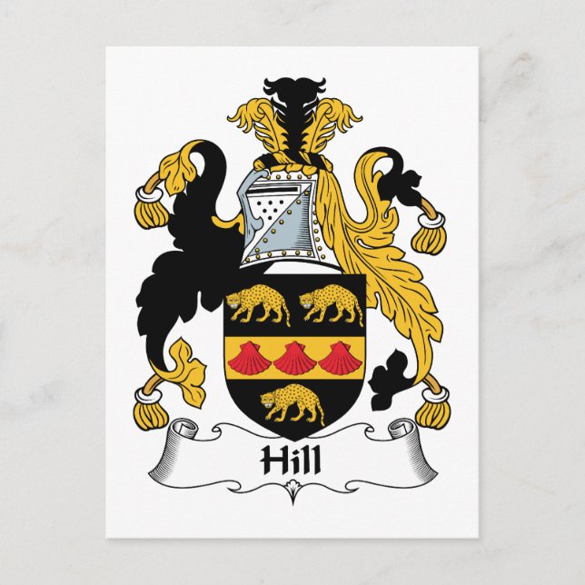 Cartão Postal Hill Family Crest (Frente)