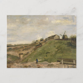 Cartão Postal Hill of Montmartre with Stone Quarry by Van Gogh