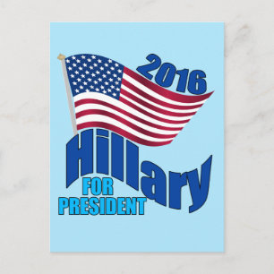Cartão Postal Hillary 2016 para Presidente
