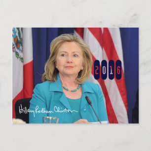 Cartão Postal Hillary Clinton 2016