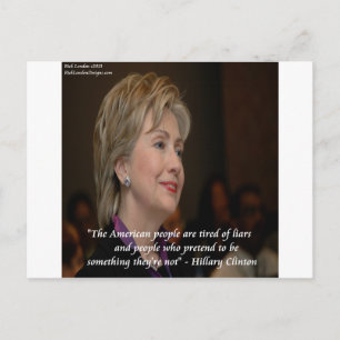 Cartão Postal Hillary Clinton Citação sobre Americanos Estarem C