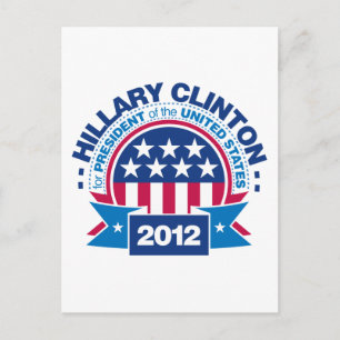 Cartão Postal Hillary Clinton para o Presidente 2012