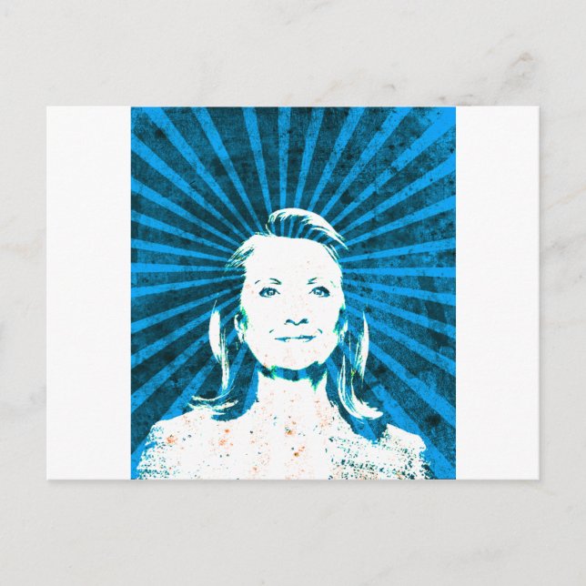 Cartão Postal Hillary Clinton para o Presidente 2016 (Frente)