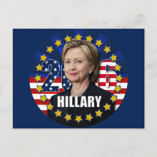 Cartão Postal Hillary Clinton para presidente 2016 Cartão-postal