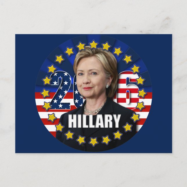 Cartão Postal Hillary Clinton para presidente 2016 Cartão-postal (Frente)