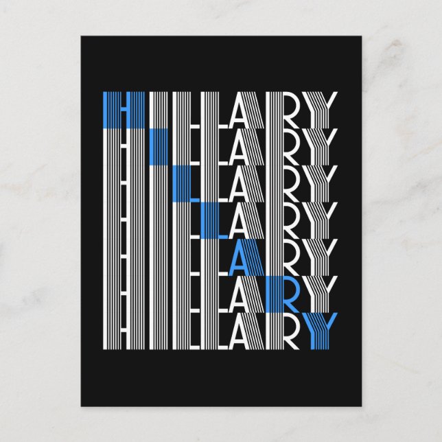 Cartão Postal hillary clinton textual (Frente)