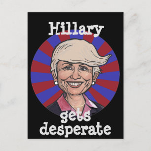 Cartão Postal Hillary obtem a cabelo do desesperado-Trunfo o