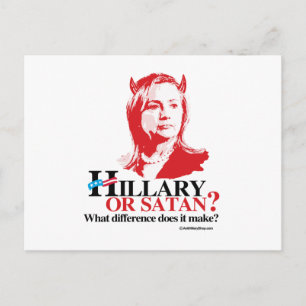Cartão Postal Hillary ou Satã - que diferença