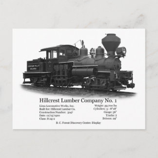 Cartão Postal Hillcrest Shay No. 1