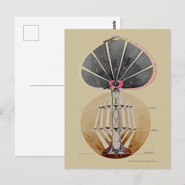 Cartão Postal Hilma af Klint - Árvore do Conhecimento, nº 3 (Frente/Verso)