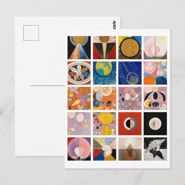 Cartão Postal Hilma af Klint Coleção de Pinturas (Frente/Verso)