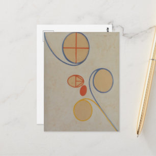 Cartão Postal Hilma Af Klint, Estrela de Sete Pontos No2, Abstra