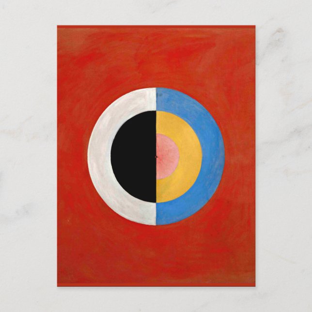 Cartão Postal Hilma af Klint, Svanen, nr 17, trabalho de arte co (Frente)