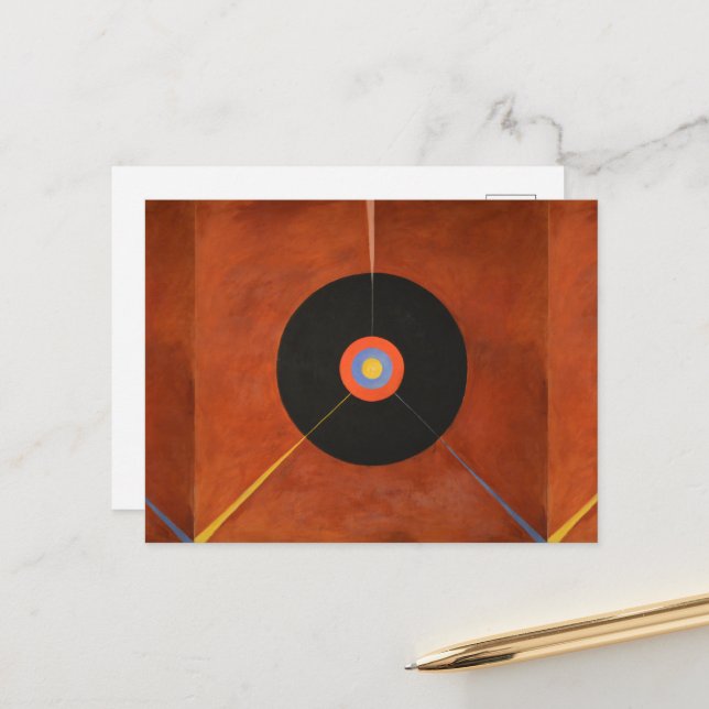 Cartão Postal Hilma Af Klint, The Swan No.18, Abstrato Art (Frente/Verso In Situ)